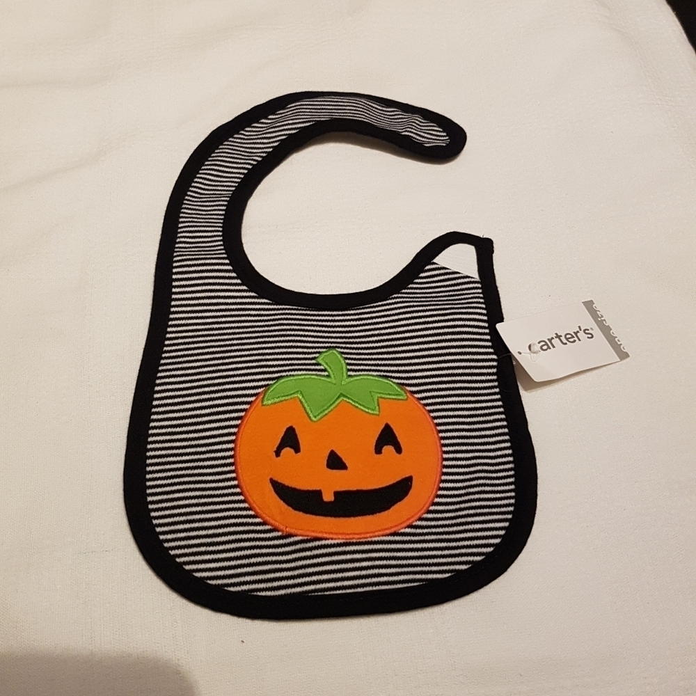 Carter's Halloween baby bib reversible, NEW